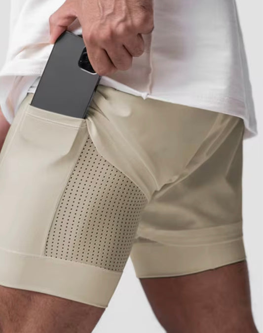 short deportivo doble con libra interior.